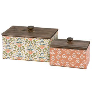 Fall Folk Floral Bin Set-Home Decor-Primitives by Kathy-Stuffology - Where Vintage Meets Modern, A Boutique for Real Women in Crosbyton, TX