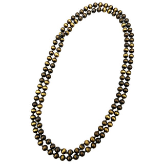 Gold Navajo Beads Long Necklace-Necklaces-Lunar Deer-Stuffology - Where Vintage Meets Modern, A Boutique for Real Women in Crosbyton, TX