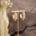 Jeweled Bubble Hoop Earrings – Colorful Acrylic Cabochons-PennyLine inc-Stuffology - Where Vintage Meets Modern, A Boutique for Real Women in Crosbyton, TX