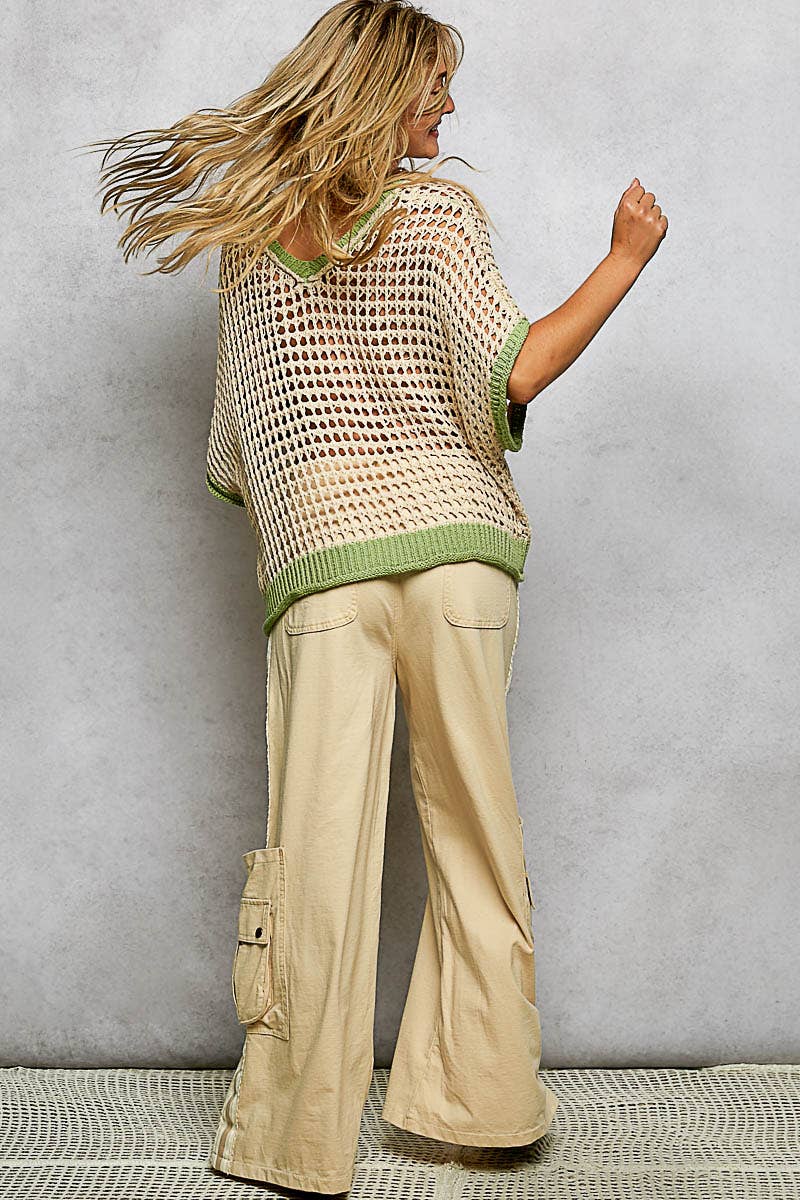 POL Clothing Round Neck Sleeveless Floral Open Crochet Sweater-Sweater Vest-Pol Clothing-Stuffology - Where Vintage Meets Modern, A Boutique for Real Women in Crosbyton, TX