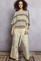 3/4 Sleeve Wide Neck Airy Textured Knit Top-Pol Clothing-Stuffology - Where Vintage Meets Modern, A Boutique for Real Women in Crosbyton, TX
