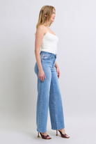 JUDY BLUE HIGH WAIST VINTAGE WASH RETRO WIDE LEG JEANS-Jeans-Judy Blue-Stuffology - Where Vintage Meets Modern, A Boutique for Real Women in Crosbyton, TX