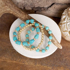 Western-Inspired Beaded Bracelet Set – Gold & Stone Accents-PennyLine inc-Stuffology - Where Vintage Meets Modern, A Boutique for Real Women in Crosbyton, TX