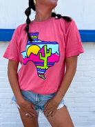 Watermelon Sunset Texas Graphic Tee / Stuffology Boutique-Graphic Tees-Oliver & Otis-Stuffology - Where Vintage Meets Modern, A Boutique for Real Women in Crosbyton, TX