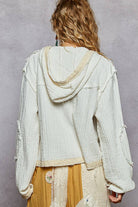 Vintage Wash Double Gauze Hoodie Jacket-Hoodie-Pol Clothing-Stuffology - Where Vintage Meets Modern, A Boutique for Real Women in Crosbyton, TX