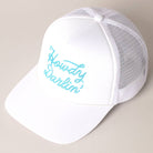 Howdy Darlin' Embroidered Mesh Back Trucker Cap | Stuffology Boutique-Hats-Fashion City-Stuffology - Where Vintage Meets Modern, A Boutique for Real Women in Crosbyton, TX