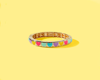 Sweetheart Stretch Bracelet for Girls-Bracelets-Taylor Elliott Designs-Stuffology - Where Vintage Meets Modern, A Boutique for Real Women in Crosbyton, TX