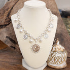 Boho Coin and Pearl Charms Statement Necklace – Gold and Silver Tone-PennyLine inc-Stuffology - Where Vintage Meets Modern, A Boutique for Real Women in Crosbyton, TX