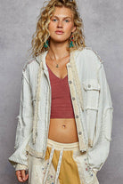 Vintage Wash Double Gauze Hoodie Jacket-Hoodie-Pol Clothing-Stuffology - Where Vintage Meets Modern, A Boutique for Real Women in Crosbyton, TX