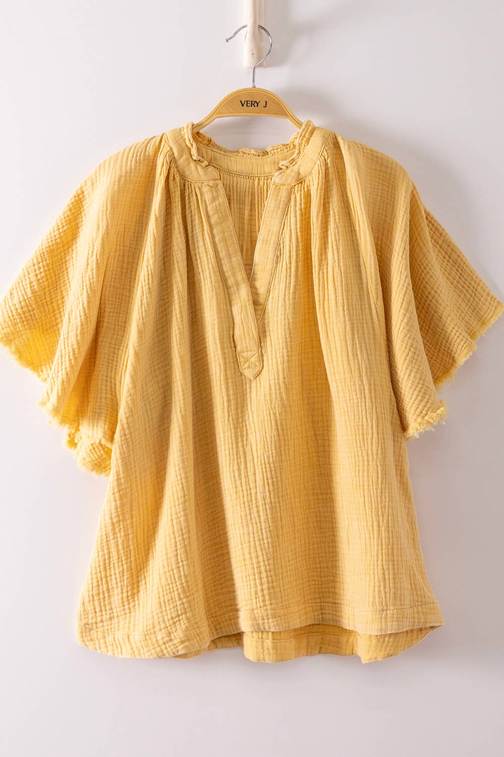 Mineral Washed Gauze Blouse Top-Top-VERY J-Stuffology - Where Vintage Meets Modern, A Boutique for Real Women in Crosbyton, TX