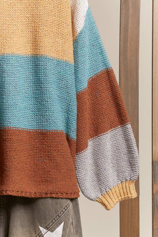 Multi Color Block Oversize Sweater-Sweaters-Mello.-Stuffology - Where Vintage Meets Modern, A Boutique for Real Women in Crosbyton, TX