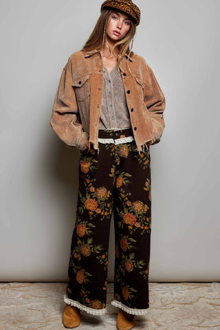 Pocket Front Button Down Corduroy Trucker Jacket-Jackets-Pol Clothing-Stuffology - Where Vintage Meets Modern, A Boutique for Real Women in Crosbyton, TX