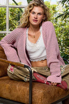 POL Clothing - Long sleeve front pocket chenille sweater open cardigan-Sweater Cardigan-Pol Clothing-Stuffology - Where Vintage Meets Modern, A Boutique for Real Women in Crosbyton, TX