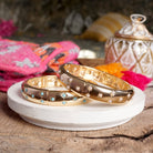 Gold-Tone Eternity Stretch Bangle – Pearls, Turquoise, or Crystals-Bracelets-PennyLine inc-Stuffology - Where Vintage Meets Modern, A Boutique for Real Women in Crosbyton, TX