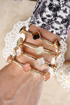 Clover Stretchy Bangle Bracelet – White, Pink, Mint, Tortoise-PennyLine inc-Stuffology - Where Vintage Meets Modern, A Boutique for Real Women in Crosbyton, TX