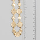 Metallic Hammered Coins Chain Necklace-Necklaces-The Looks by Fame Accessories-Stuffology - Where Vintage Meets Modern, A Boutique for Real Women in Crosbyton, TX