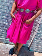 Boho Style Distressed Hem Dress / Stuffology Boutique-Dresses-Merigold Kiss-Stuffology - Where Vintage Meets Modern, A Boutique for Real Women in Crosbyton, TX