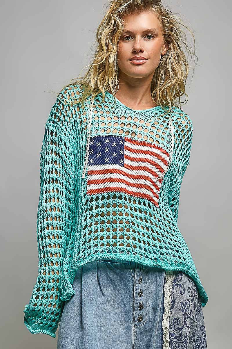 Stars, Stripes & Summer Nights Hoodie-Sweaters-Pol Clothing-Stuffology - Where Vintage Meets Modern, A Boutique for Real Women in Crosbyton, TX