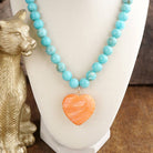 Heart Beaded Necklace-Necklaces-PennyLine inc-Stuffology - Where Vintage Meets Modern, A Boutique for Real Women in Crosbyton, TX