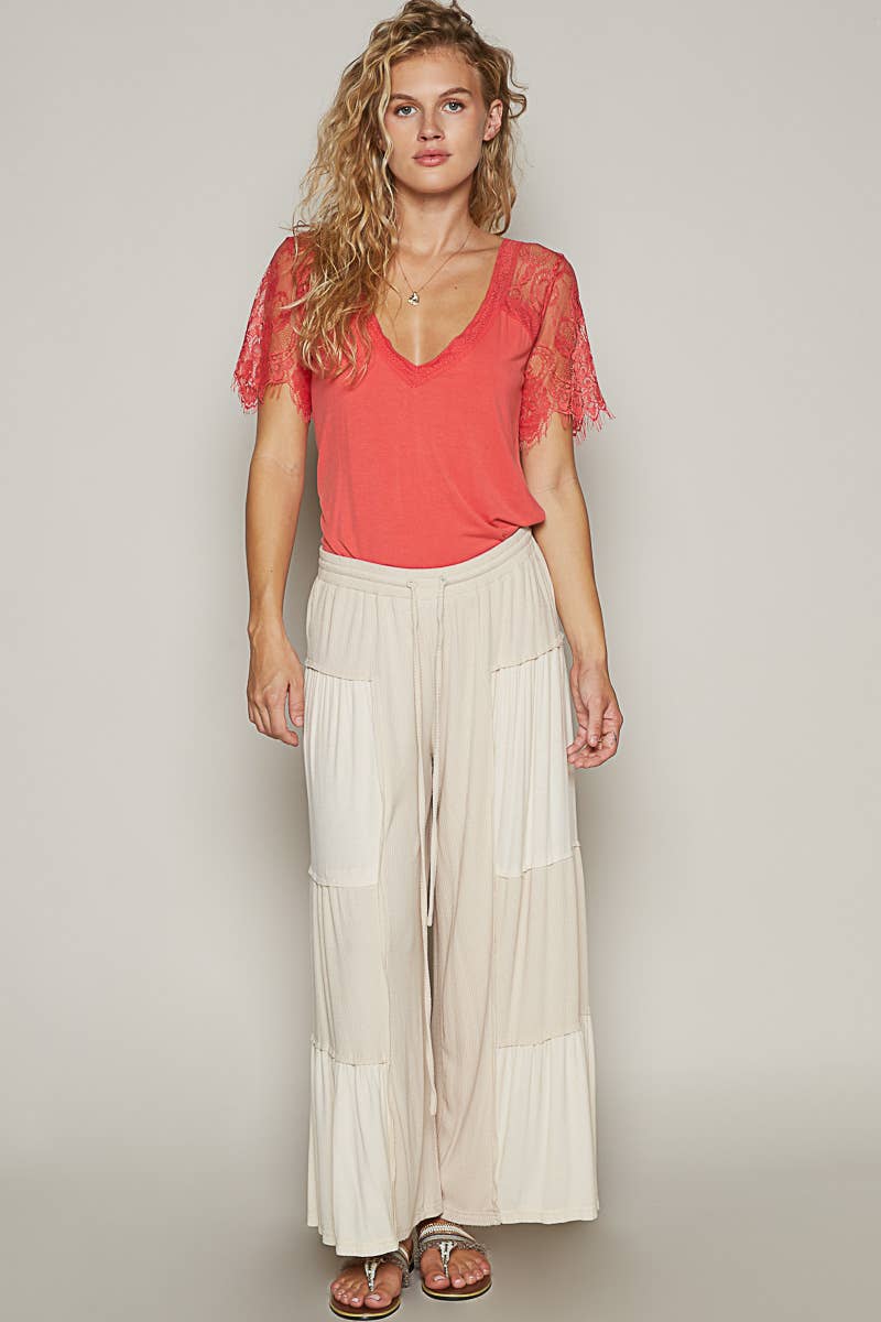 Pol Clothing Ribbed Loose Knit Wide-Leg Pants-Pants-Pol Clothing-Stuffology - Where Vintage Meets Modern, A Boutique for Real Women in Crosbyton, TX