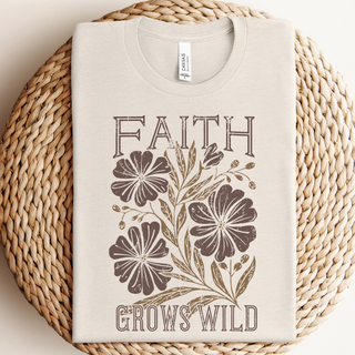 Faith Grows Wild Graphic Tee-Graphic Tees-Willow Poppy-Stuffology - Where Vintage Meets Modern, A Boutique for Real Women in Crosbyton, TX