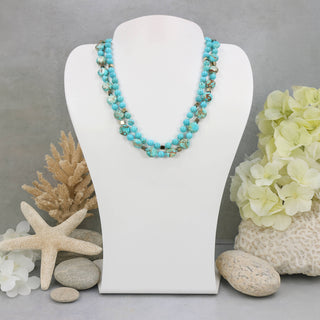 25F19 - Turquoise Horizon Necklace-IST Jewelry-Stuffology - Where Vintage Meets Modern, A Boutique for Real Women in Crosbyton, TX
