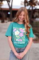 God Is Good Floral Graphic Tee-Jadelynn Brooke-Stuffology - Where Vintage Meets Modern, A Boutique for Real Women in Crosbyton, TX