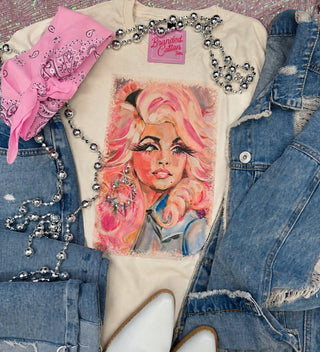 Sweet Dolly-Women > Tops > Tshirts > Graphic-Branded Cotton-Stuffology - Where Vintage Meets Modern, A Boutique for Real Women in Crosbyton, TX