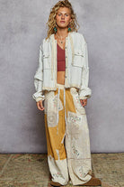 Vintage Wash Double Gauze Hoodie Jacket-Hoodie-Pol Clothing-Stuffology - Where Vintage Meets Modern, A Boutique for Real Women in Crosbyton, TX