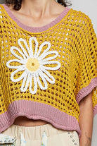 POL Clothing Round Neck Sleeveless Floral Open Crochet Sweater-Sweater Vest-Pol Clothing-Stuffology - Where Vintage Meets Modern, A Boutique for Real Women in Crosbyton, TX