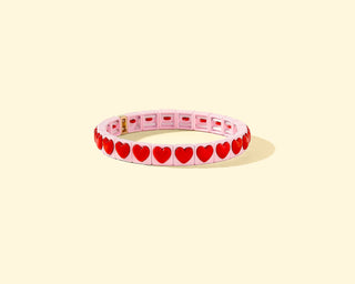 Sweetheart Stretch Bracelet for Girls-Bracelets-Taylor Elliott Designs-Stuffology - Where Vintage Meets Modern, A Boutique for Real Women in Crosbyton, TX