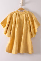 Mineral Washed Gauze Blouse Top-Top-VERY J-Stuffology - Where Vintage Meets Modern, A Boutique for Real Women in Crosbyton, TX