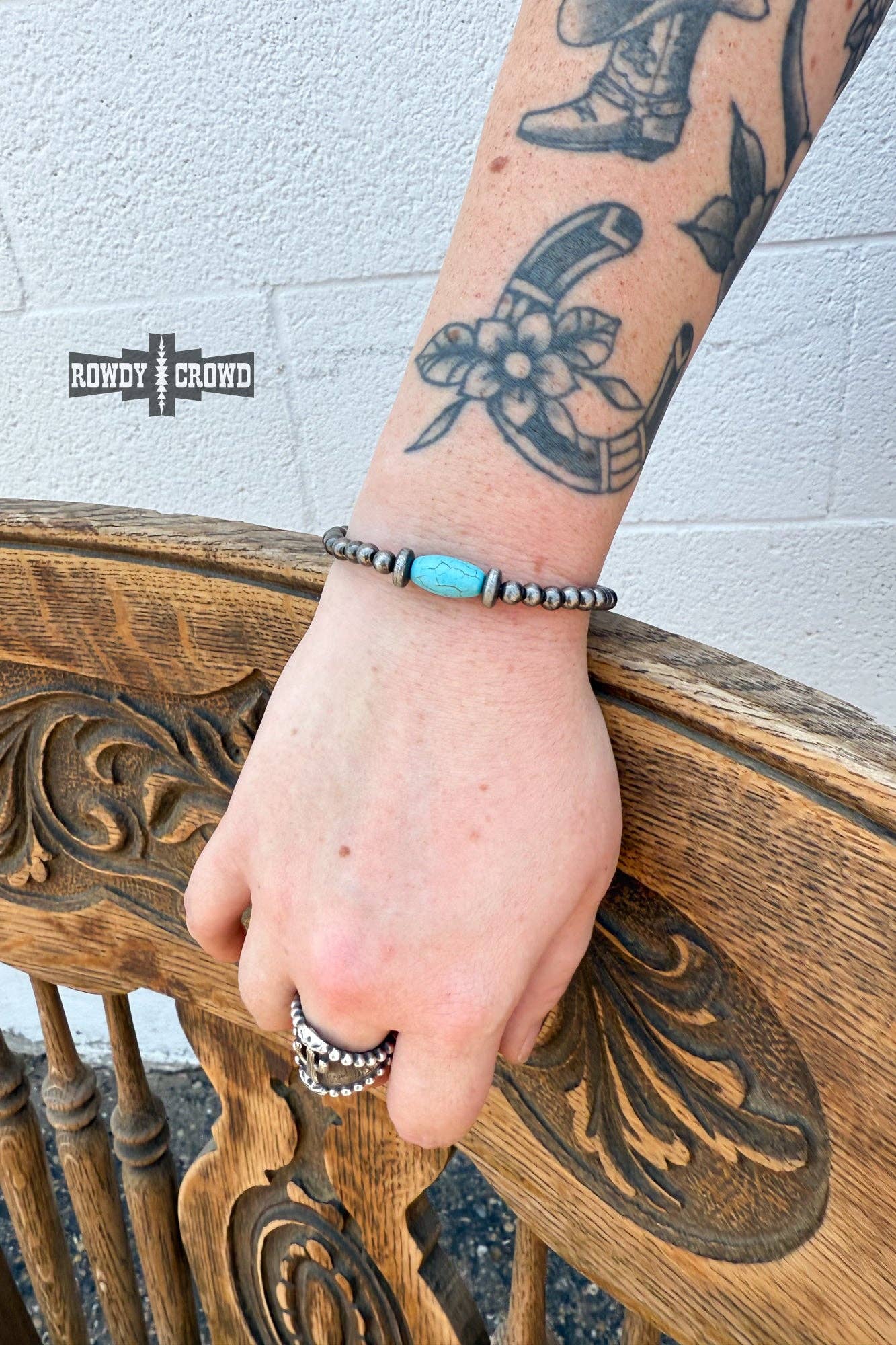 Turquoise Accent Bead Bracelet-Bracelets-Stuffology Boutique-Stuffology - Where Vintage Meets Modern, A Boutique for Real Women in Crosbyton, TX