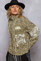 Long sleeve textured woven lace patchwork jacket-Pol Clothing-Stuffology - Where Vintage Meets Modern, A Boutique for Real Women in Crosbyton, TX