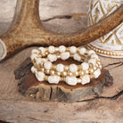 Western-Inspired Beaded Bracelet Set – Gold & Stone Accents-PennyLine inc-Stuffology - Where Vintage Meets Modern, A Boutique for Real Women in Crosbyton, TX