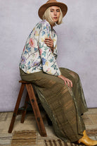 POL Clothing Floral Sweater Cardigan-Cardigan-Pol Clothing-Stuffology - Where Vintage Meets Modern, A Boutique for Real Women in Crosbyton, TX