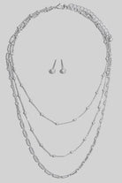 Mixed Layered Chains Necklace Set-The Looks by Fame Accessories-Stuffology - Where Vintage Meets Modern, A Boutique for Real Women in Crosbyton, TX