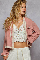 Vintage Wash Double Gauze Hoodie Jacket-Hoodie-Pol Clothing-Stuffology - Where Vintage Meets Modern, A Boutique for Real Women in Crosbyton, TX