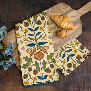Fall Folk Floral Kitchen Towel-Kitchen Towel-Primitives by Kathy-Stuffology - Where Vintage Meets Modern, A Boutique for Real Women in Crosbyton, TX