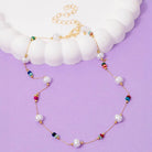 Dainty Chain Bead Station Necklace-Necklaces-The Looks by Fame Accessories-Stuffology - Where Vintage Meets Modern, A Boutique for Real Women in Crosbyton, TX