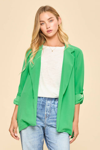 Open Front Boyfriend Blazer-Dear Scarlett-Stuffology - Where Vintage Meets Modern, A Boutique for Real Women in Crosbyton, TX