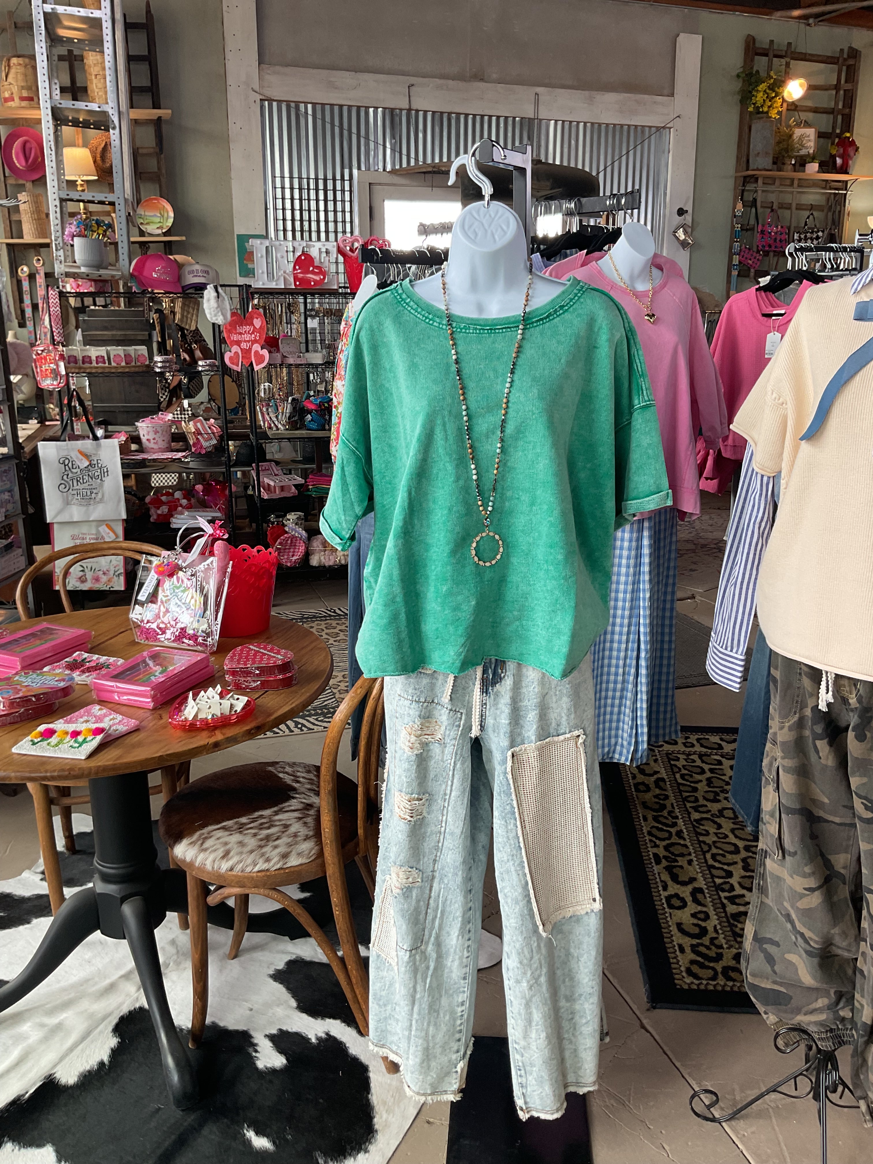 Acid Wash French Terry Top-TOP-ZENANA-Stuffology - Where Vintage Meets Modern, A Boutique for Real Women in Crosbyton, TX