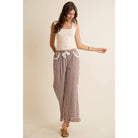 GINGHAM LACE RUFFLED PULL ON PANTS-So Me-Stuffology - Where Vintage Meets Modern, A Boutique for Real Women in Crosbyton, TX