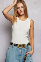 POL Clothing Beaded Cycle Striped Floral Pattern Belt-BELT-Pol Clothing-Stuffology - Where Vintage Meets Modern, A Boutique for Real Women in Crosbyton, TX