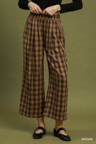 Checkered Wide Leg Pants-Pants-Umgee-Stuffology - Where Vintage Meets Modern, A Boutique for Real Women in Crosbyton, TX