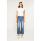 High Rise Cropped Wide Leg Mica Denim Jeans-Jeans-Mica Denim-Stuffology - Where Vintage Meets Modern, A Boutique for Real Women in Crosbyton, TX