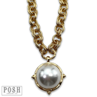 Pearl bead pendant necklace-necklace-Pink Panache Brands-Stuffology - Where Vintage Meets Modern, A Boutique for Real Women in Crosbyton, TX