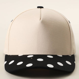 BIG POLKA DOT Brim Two-Tone Trucker Hat-Trucker Hat-Fashion City-Stuffology - Where Vintage Meets Modern, A Boutique for Real Women in Crosbyton, TX