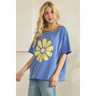 Daisy Applique Tee-Vintage Wash Tee-Sage + Fig-Stuffology - Where Vintage Meets Modern, A Boutique for Real Women in Crosbyton, TX