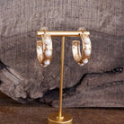 Jeweled Bubble Hoop Earrings – Colorful Acrylic Cabochons-PennyLine inc-Stuffology - Where Vintage Meets Modern, A Boutique for Real Women in Crosbyton, TX